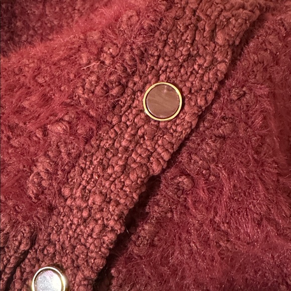 RW&CO. Deep red wine cardigan NWT - size med - Picture 6 of 9